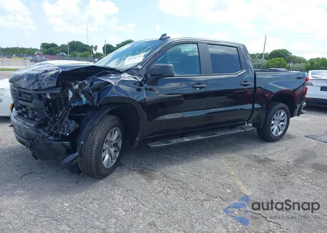 2024 Chevrolet Silverado 1500 2Wd Short Bed Custom z USA, uszkodzony, nr VIN 1GCPABEK5RZ302345